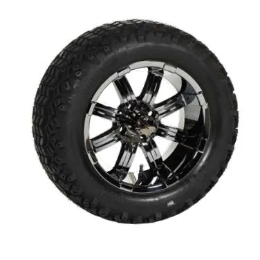 14X7 Desert Eagle Tire with Spartan Wheel (Black/Machines, Driver Side)